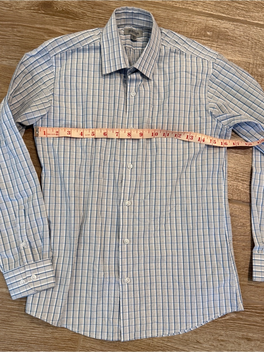 Kenneth Cole Reaction Boy’s Light Blue & White Plaid Button-Down Shirt